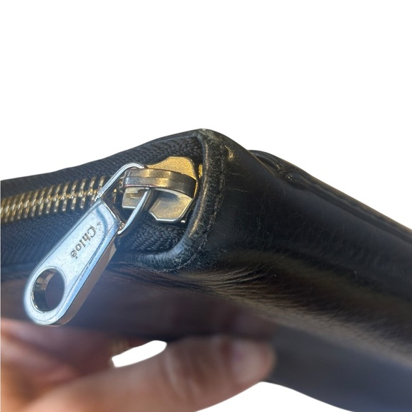 Chloe Black Wallet with Bow and Gold Accents - Picture 4 of 10